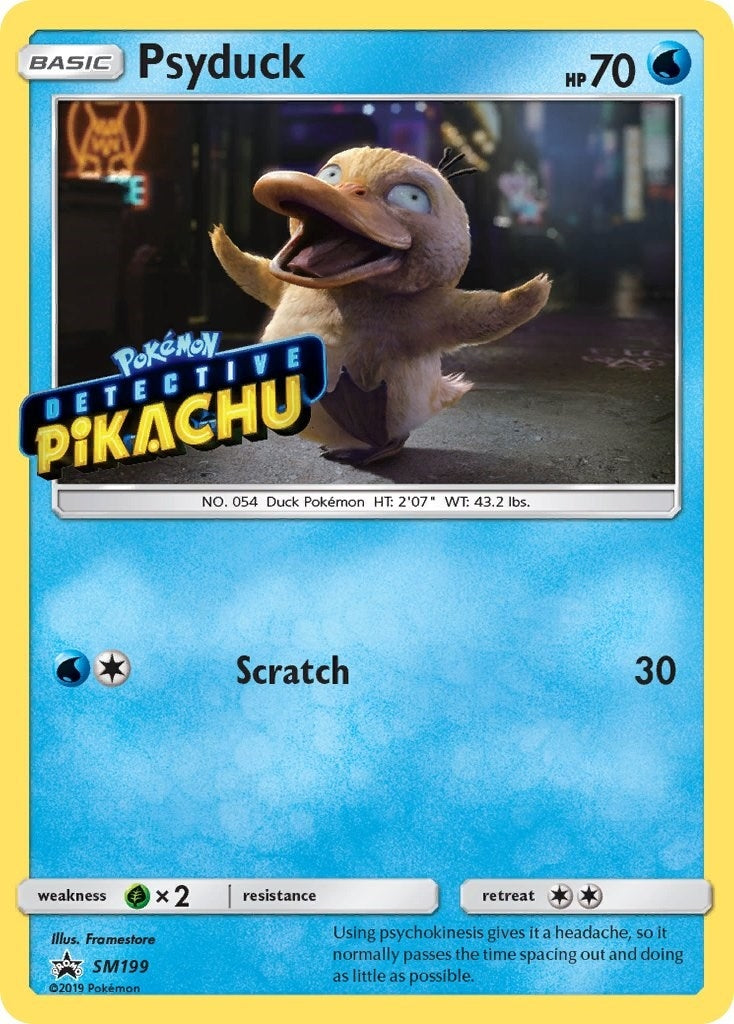 Image for Psyduck - SM199 (Detective Pikachu Stamped) - Pokemon