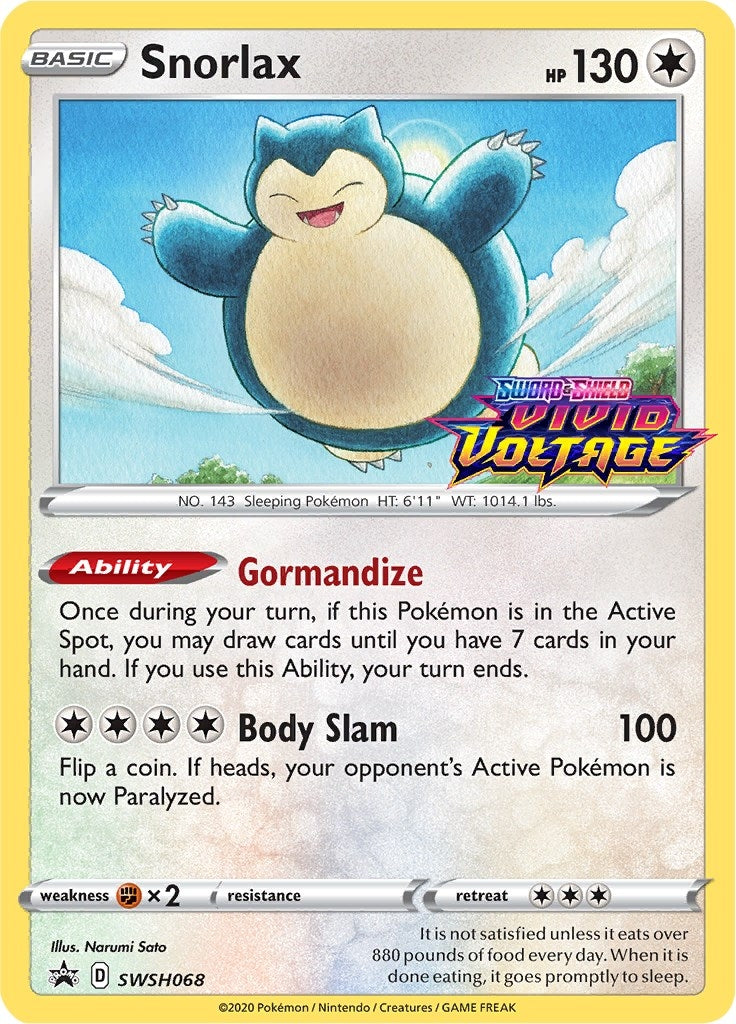 Image for Snorlax - SWSH068 (Prerelease) - Pokemon