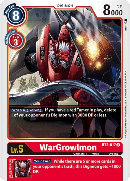 Image for WarGrowlmon - Digimon Card Game