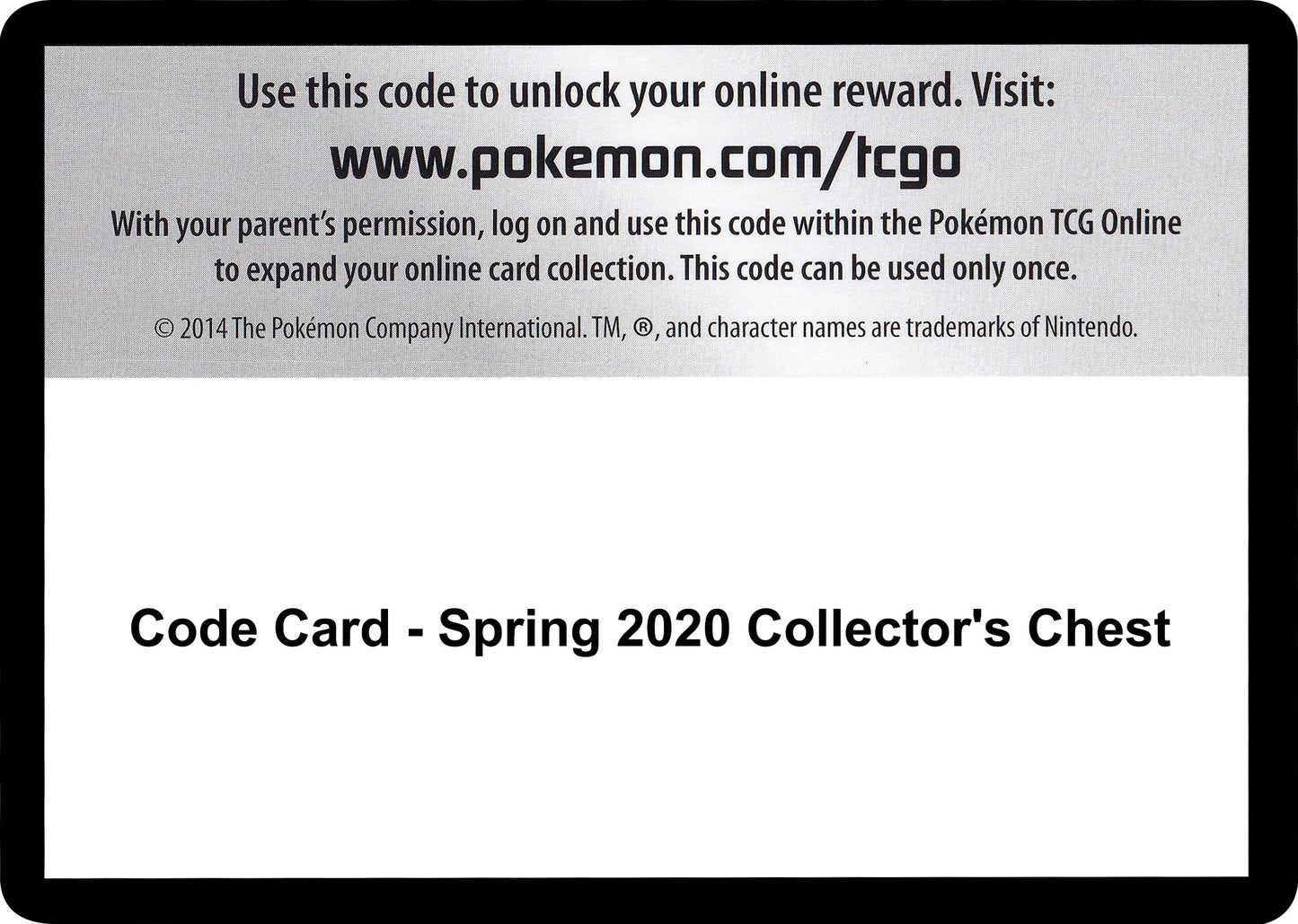 Image for Code Card - Spring 2020 Collector's Chest - Pokemon