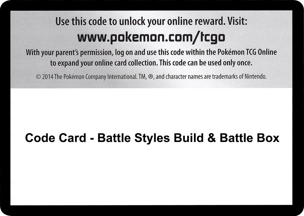 Image for Code Card - Battle Styles Build & Battle Box - Pokemon
