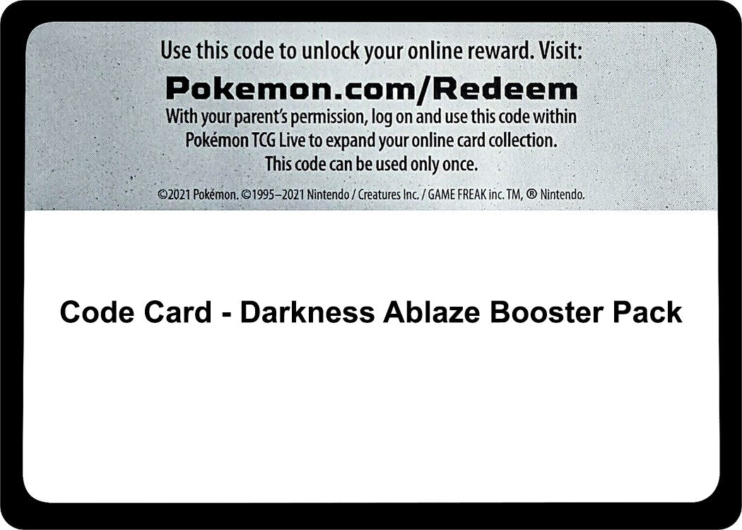 Image for Code Card - Darkness Ablaze Booster Pack - Pokemon