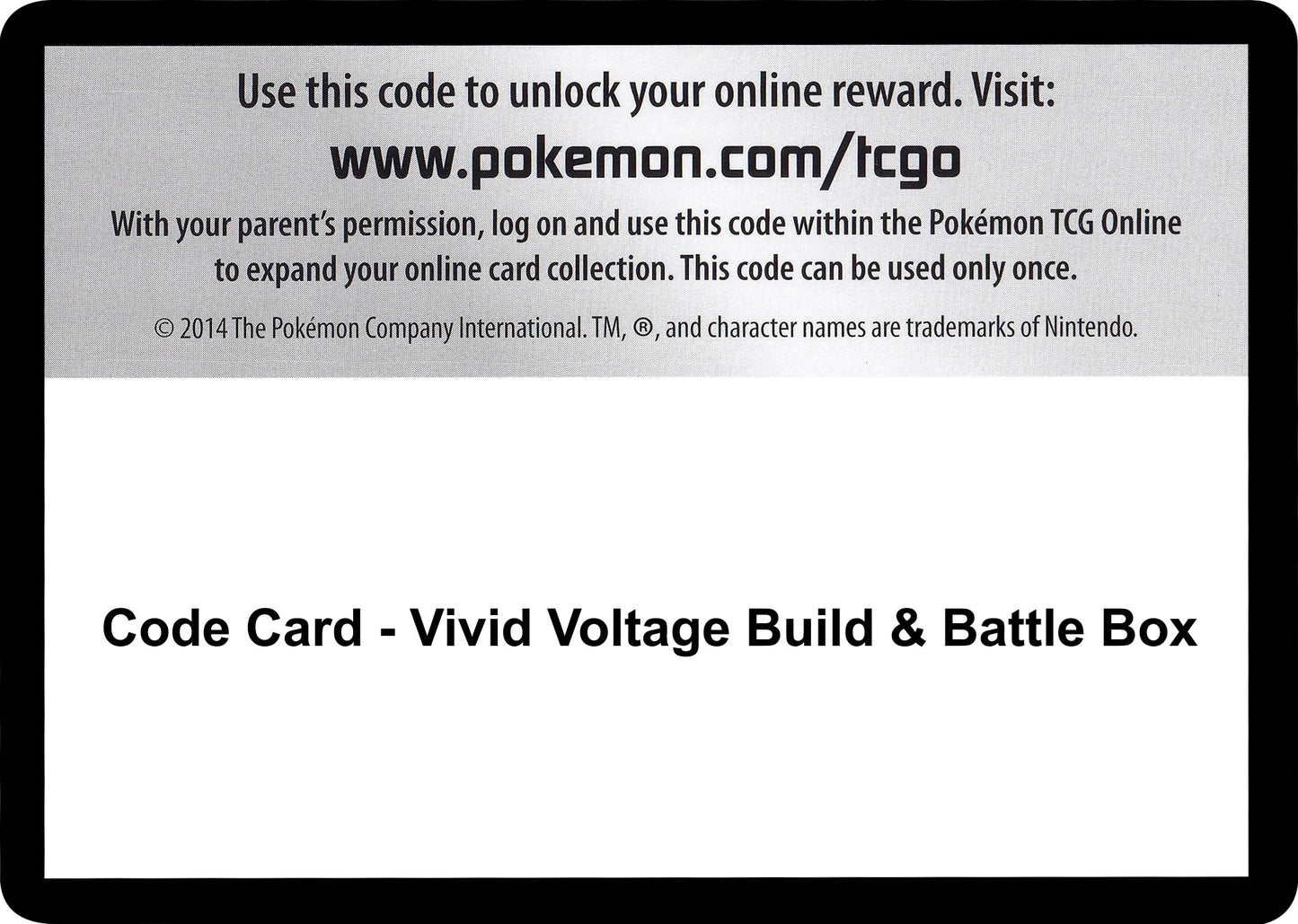 Image for Code Card - Vivid Voltage Build & Battle Box - Pokemon