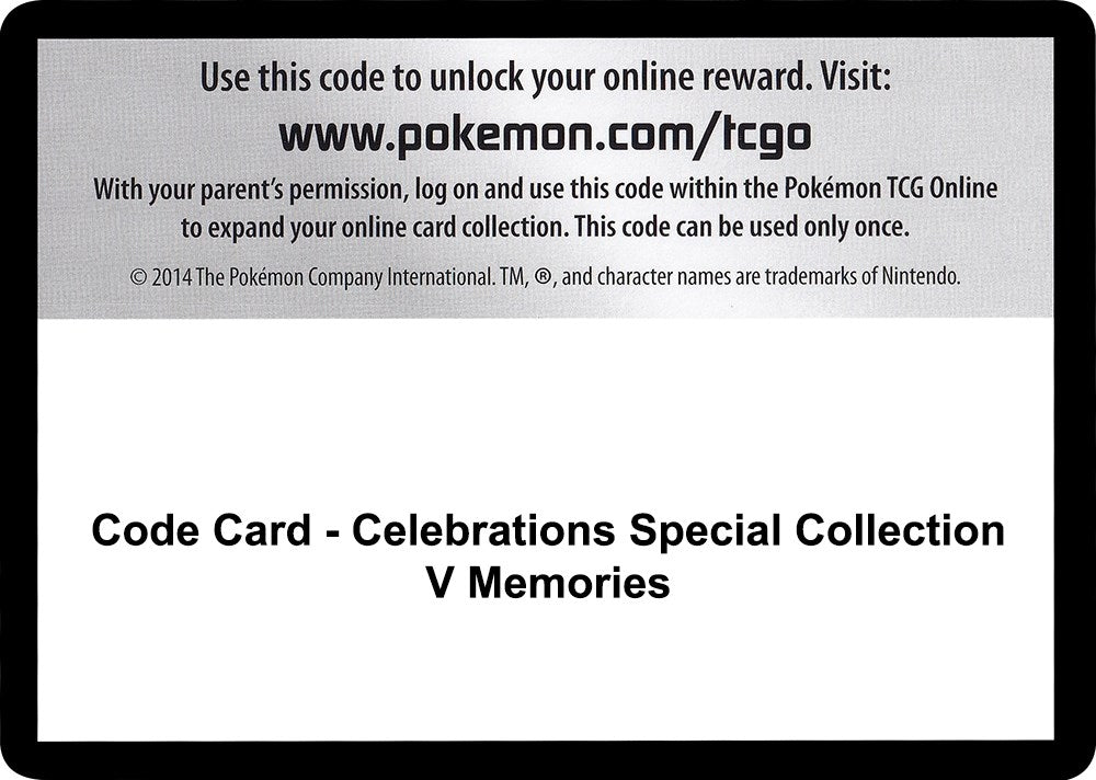Image for Code Card - Celebrations Special Collection - V Memories - Pokemon