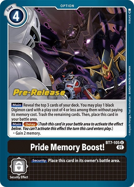 Image for Pride Memory Boost! - Digimon Card Game