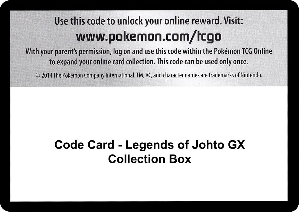 Image for Code Card - Legends of Johto GX Collection Box - Pokemon
