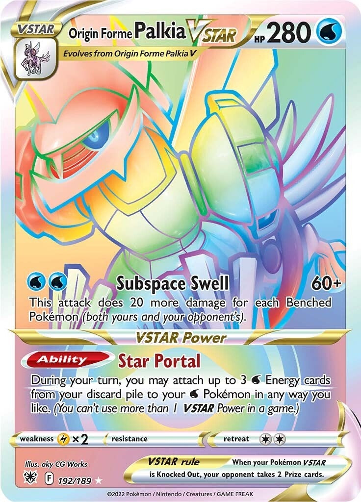 Image for Origin Forme Palkia VSTAR (Secret) (192) - Pokemon