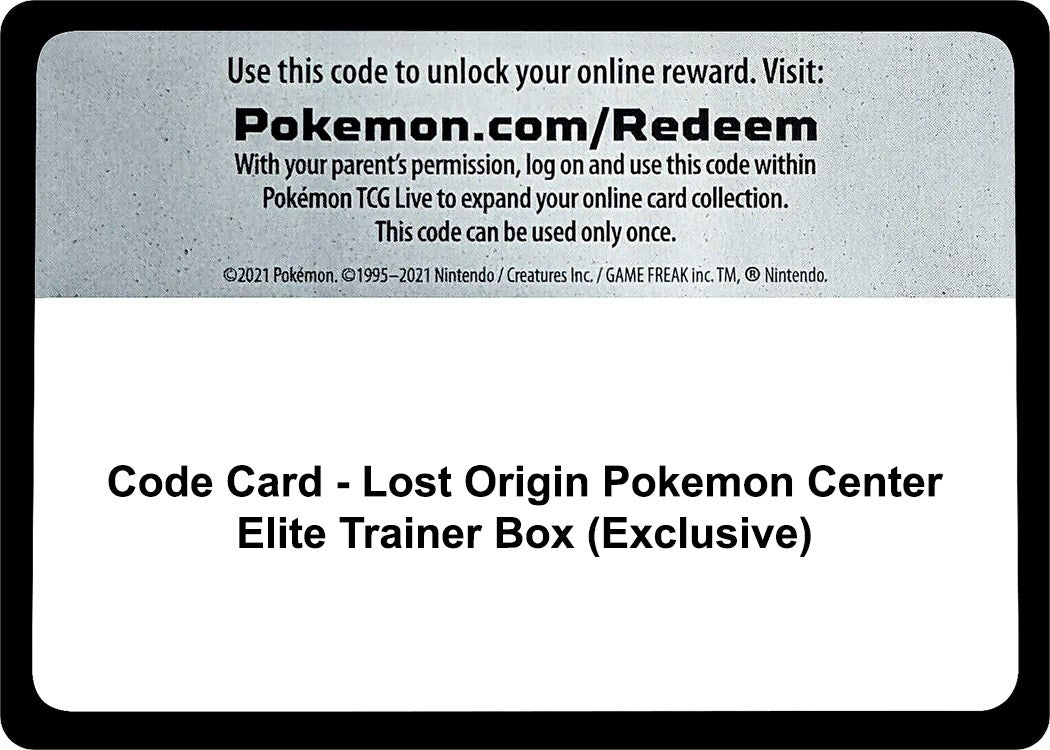 Image for Code Card - Lost Origin Pokemon Center Elite Trainer Box (Exclusive) - Pokemon