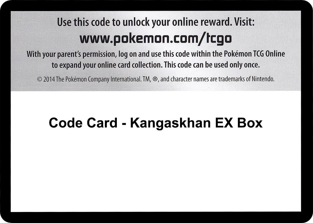 Image for Code Card - Kangaskhan EX Box - Pokemon