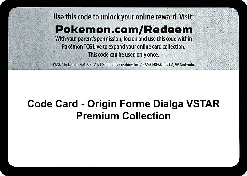 Image for Code Card - Origin Forme Dialga VSTAR Premium Collection - Pokemon