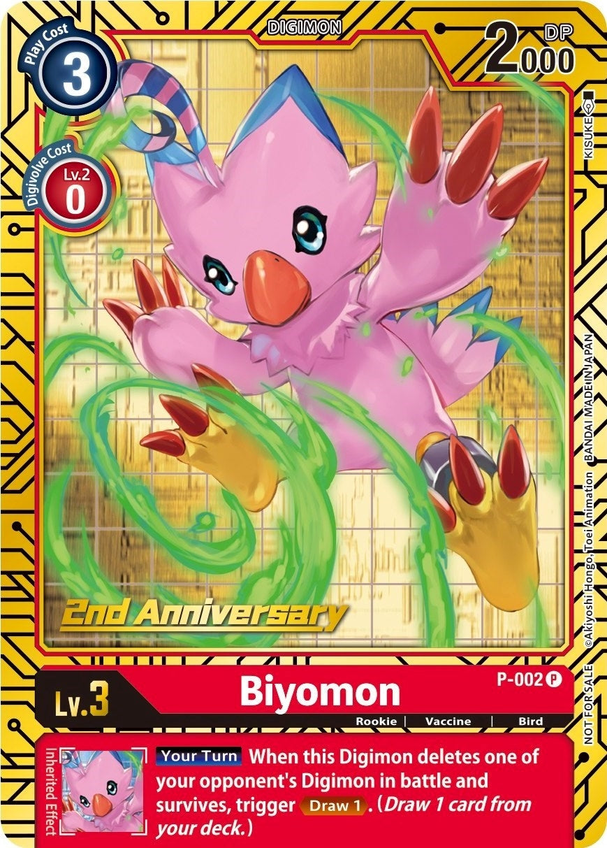 Image for Biyomon - P-002 (2nd Anniversary Card Set) - Digimon Card Game