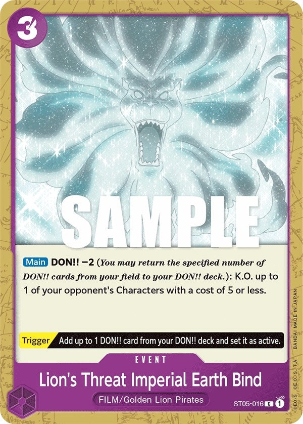 Image for Lion's Threat Imperial Earth Bind - One Piece Card Game