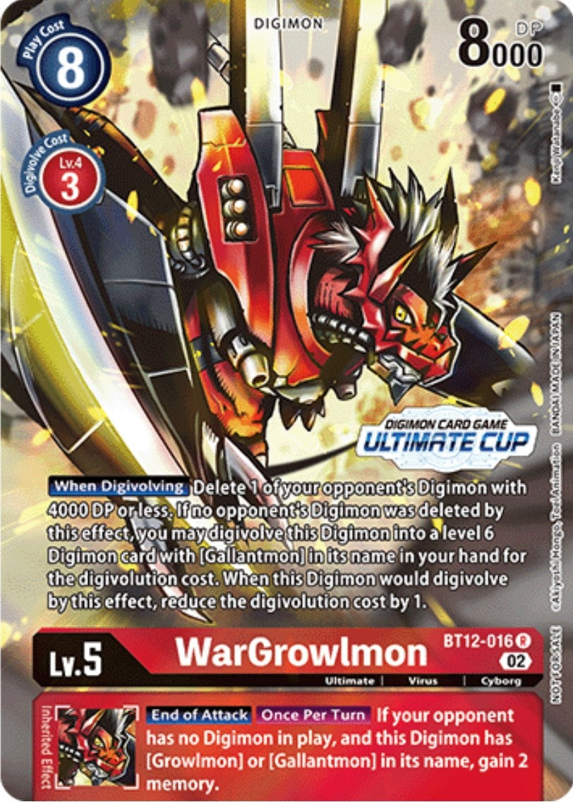 Image for WarGrowlmon (Ultimate Cup) - Digimon Card Game