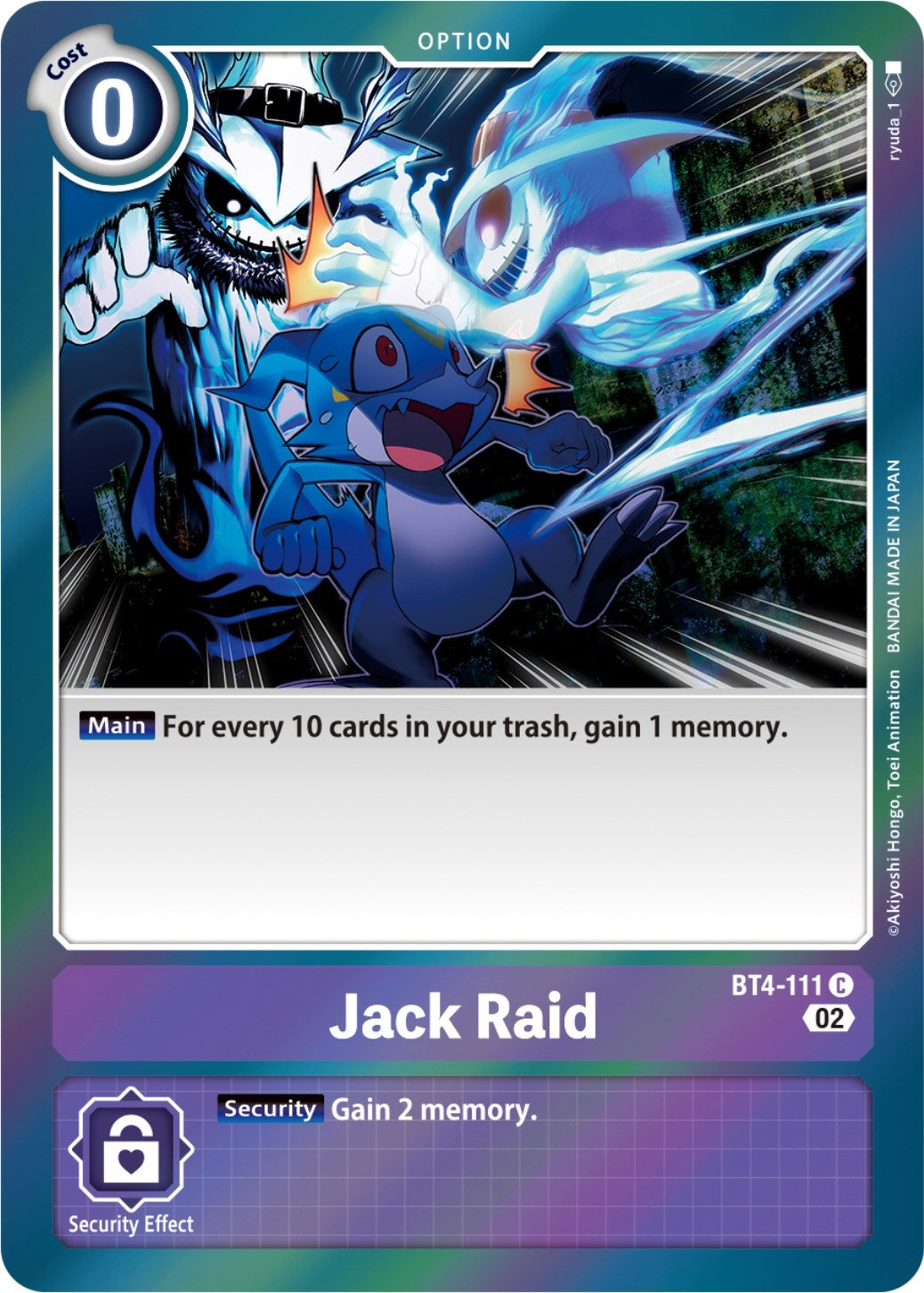 Image for Jack Raid (Resurgence Booster Reprint) - Digimon Card Game