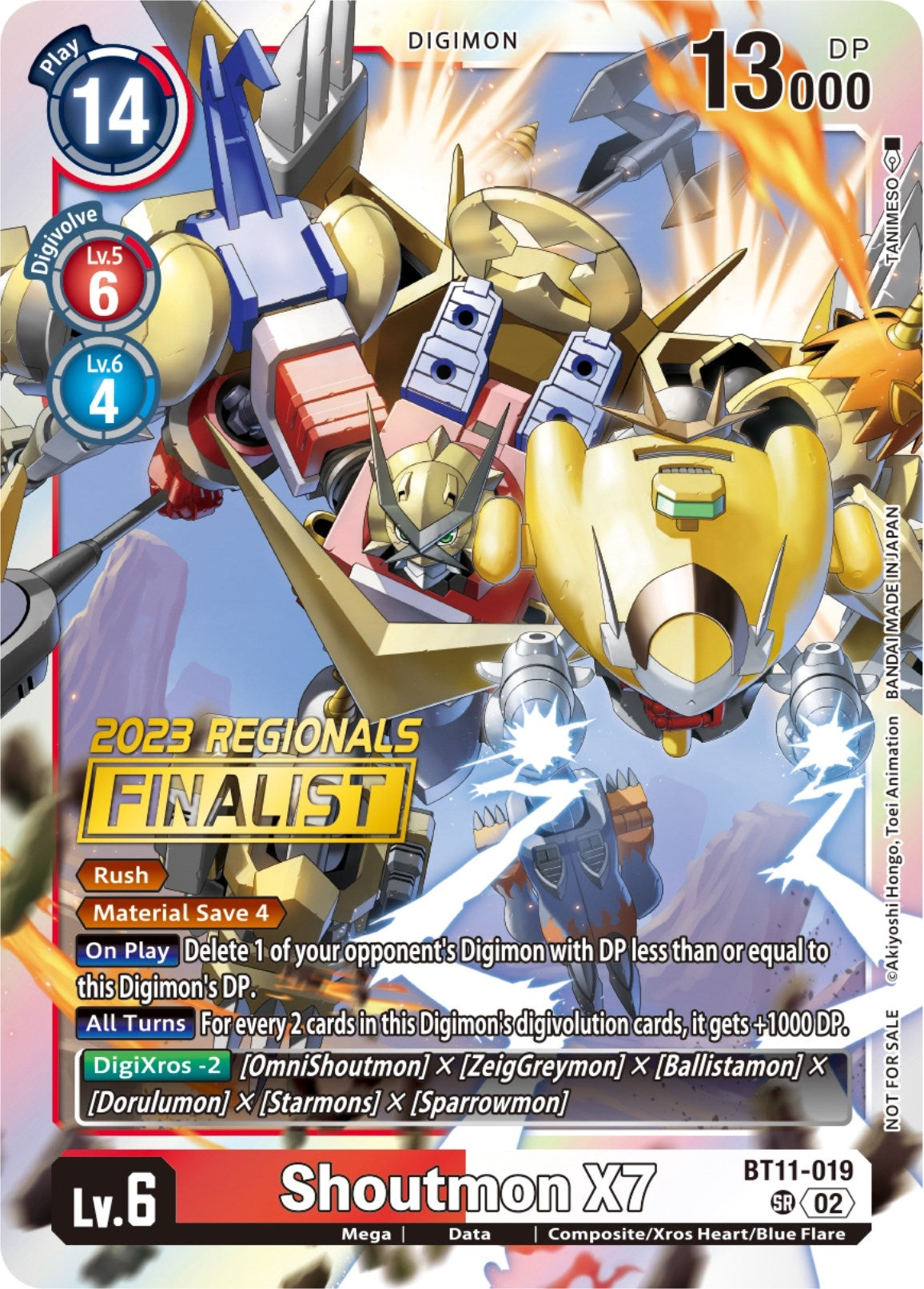 Image for Shoutmon X7 (2023 Regionals Finalist) - Digimon Card Game