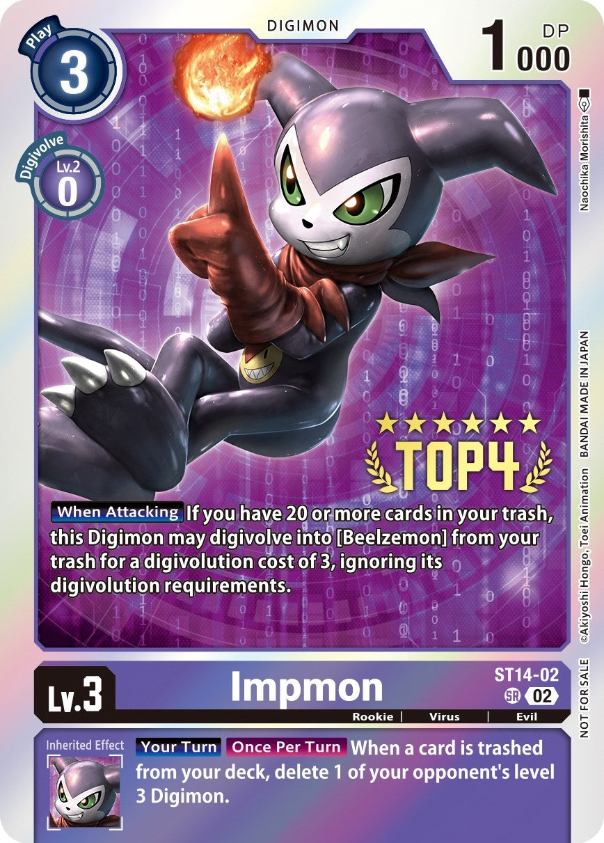 Image for Impmon (Digimon 3-On-3 Top 4) - Digimon Card Game