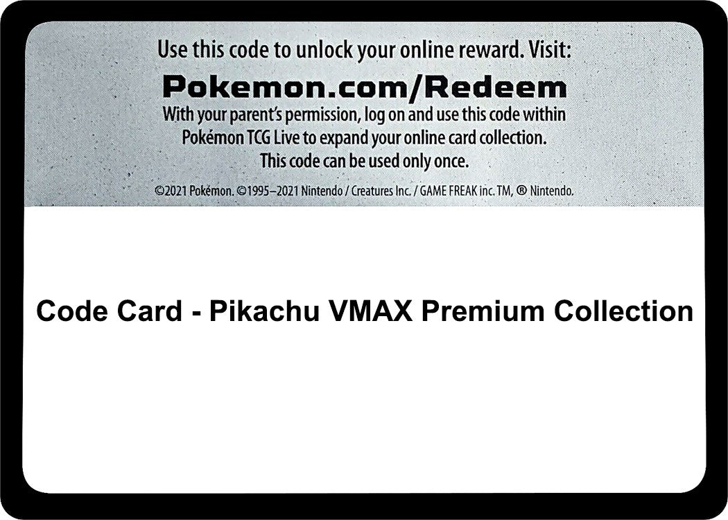 Image for Code Card - Pikachu VMAX Premium Collection - Pokemon