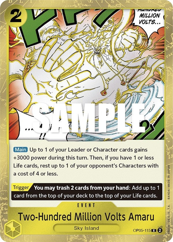 Image for Two-Hundred Million Volts Amaru - One Piece Card Game