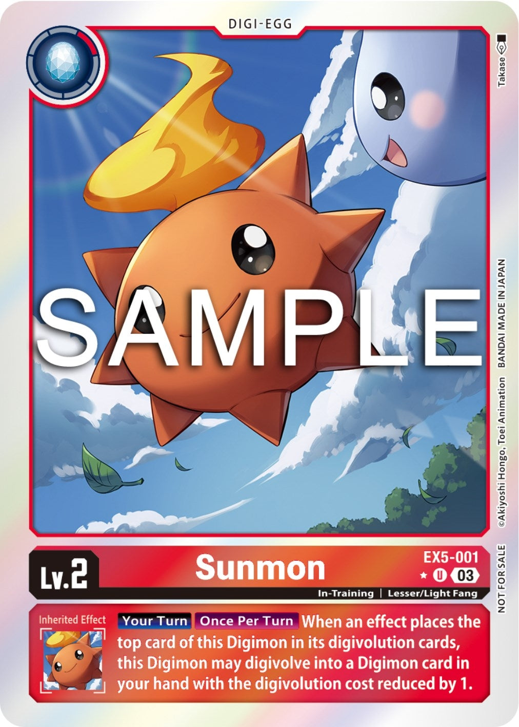 Image for Sunmon (Animal Colosseum Box Promotion Pack) - Digimon Card Game