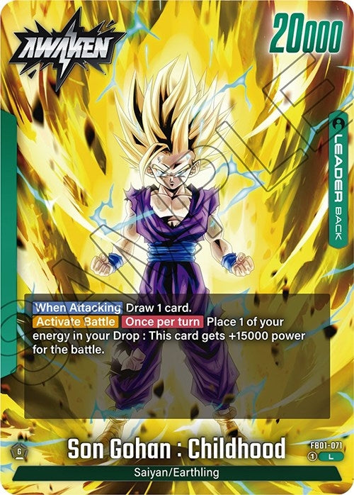 Image for Son Gohan : Childhood - FB01-071 - Dragon Ball Super: Fusion World