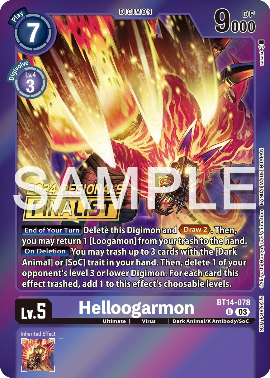Image for Helloogarmon (2024 Regionals Finalist) - Digimon Card Game