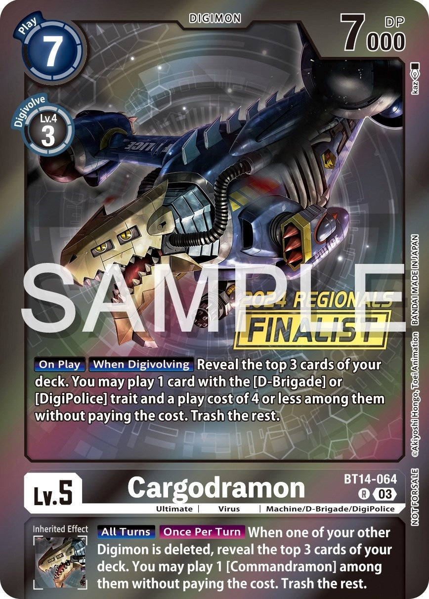 Image for Cargodramon (2024 Regionals Finalist) - Digimon Card Game