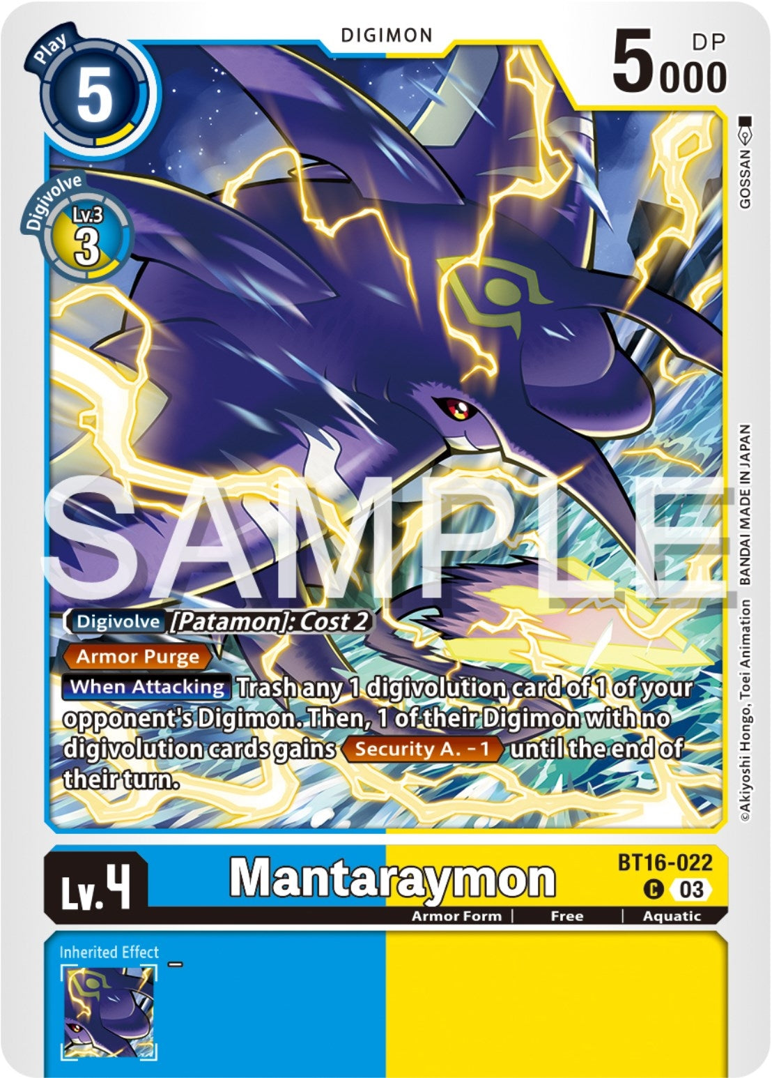 Image for Mantaraymon - Digimon Card Game