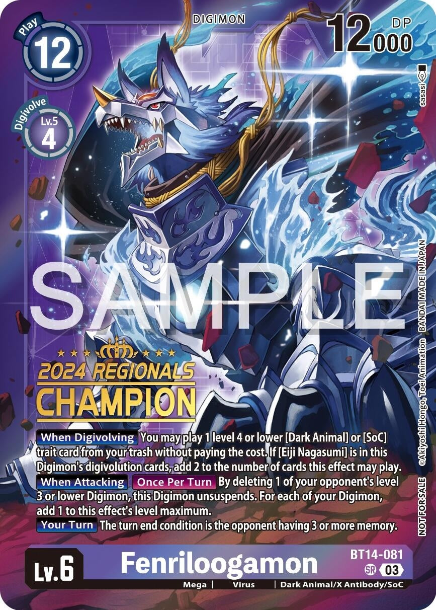 Image for Fenriloogamon (2024 Regionals Champion) - Digimon Card Game