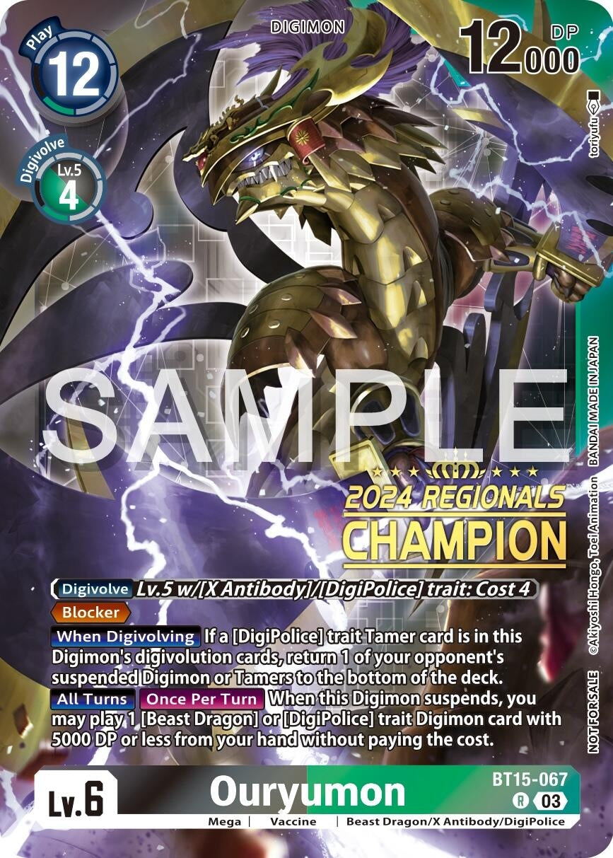 Image for Ouryumon (2024 Regionals Champion) - Digimon Card Game