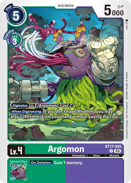 Image for Argomon - BT17-045 - Digimon Card Game