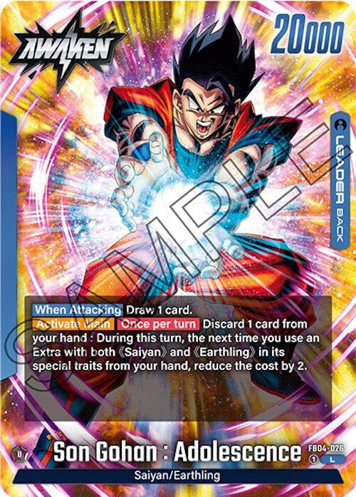 Image for Son Gohan : Adolescence - FB04-026 - Dragon Ball Super: Fusion World