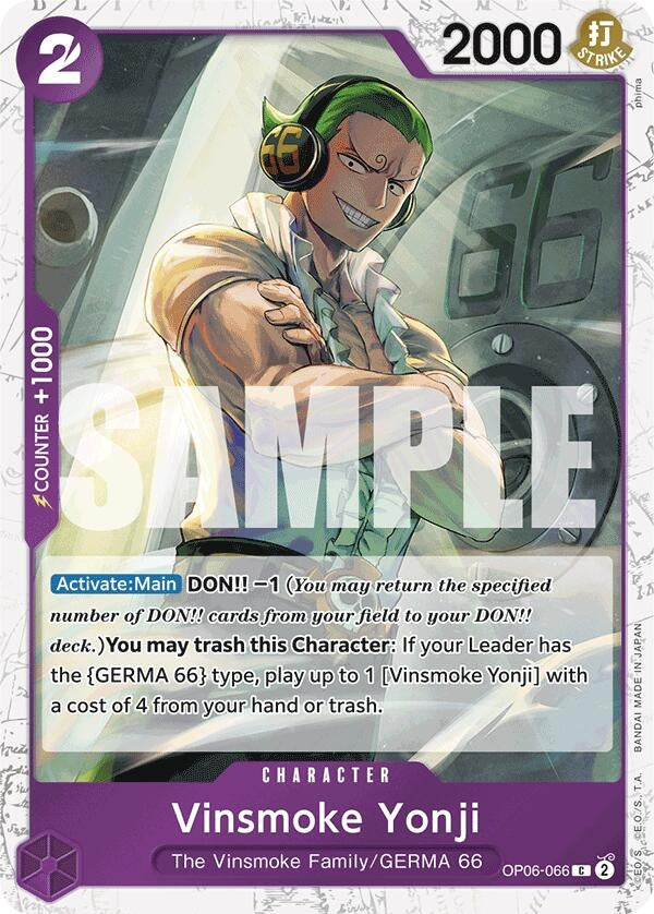 Image for Vinsmoke Yonji (OP06-066) (Jolly Roger Foil) - One Piece Card Game