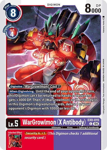Image for WarGrowlmon (X Antibody) - Digimon Card Game