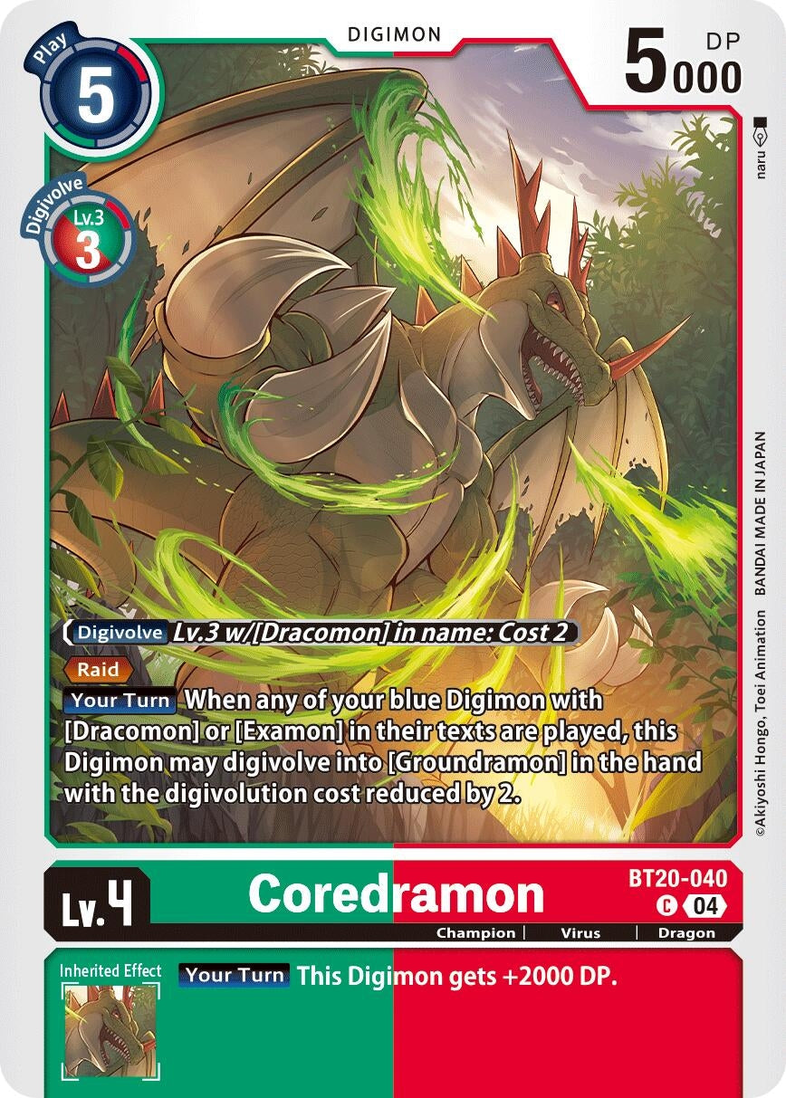 Image for Coredramon - BT20-040 - Digimon Card Game