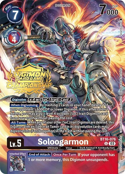 Image for Soloogarmon (Championship 2024 Tamers Pack) - Digimon Card Game