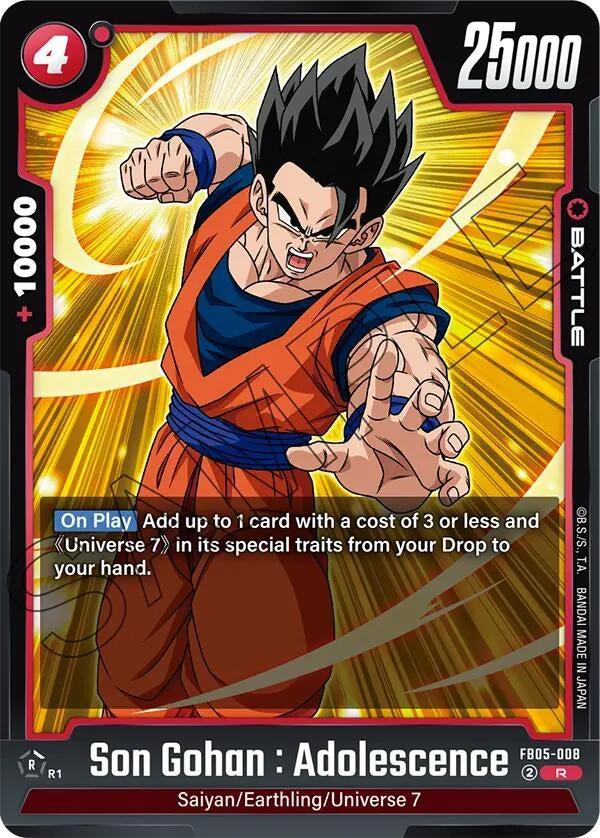 Image for Son Gohan : Adolescence - FB05-008 - Dragon Ball Super: Fusion World