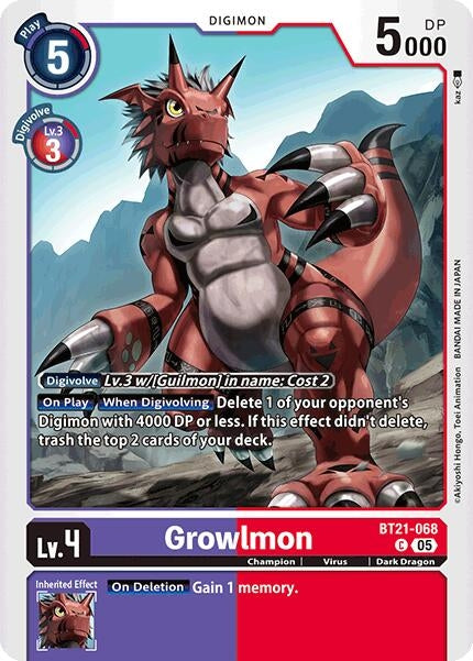 Image for Growlmon - Digimon Card Game
