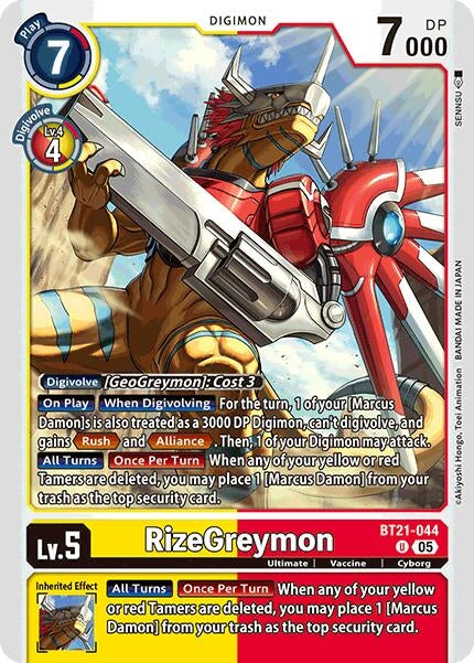 Image for RizeGreymon - Digimon Card Game