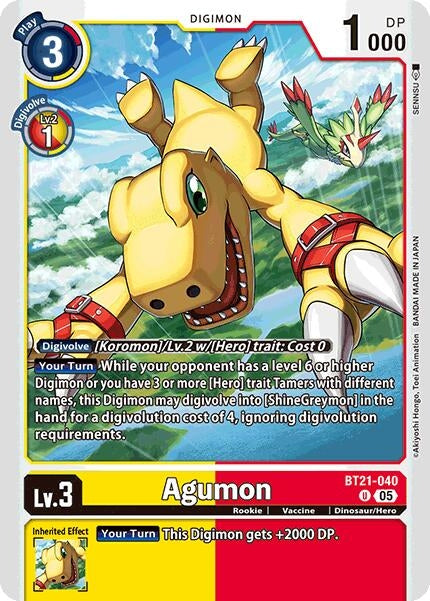 Image for Agumon - BT21-040 - Digimon Card Game