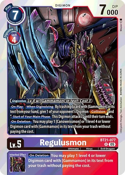 Image for Regulusmon - Digimon Card Game