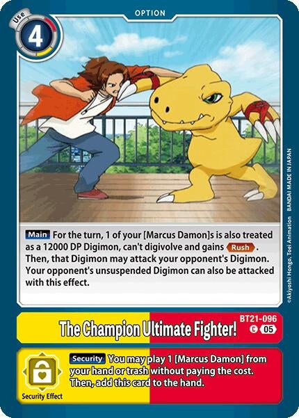 Image for The Champion Ultimate Fighter! - Digimon Card Game
