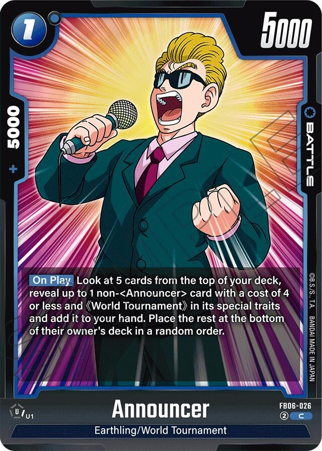 Image for Announcer - Dragon Ball Super: Fusion World