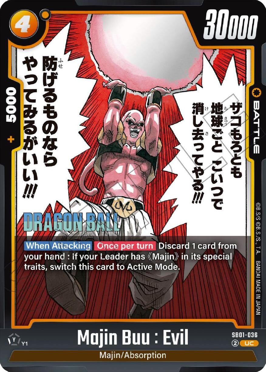 Image for Majin Buu : Evil - SB01-036 - Dragon Ball Super: Fusion World