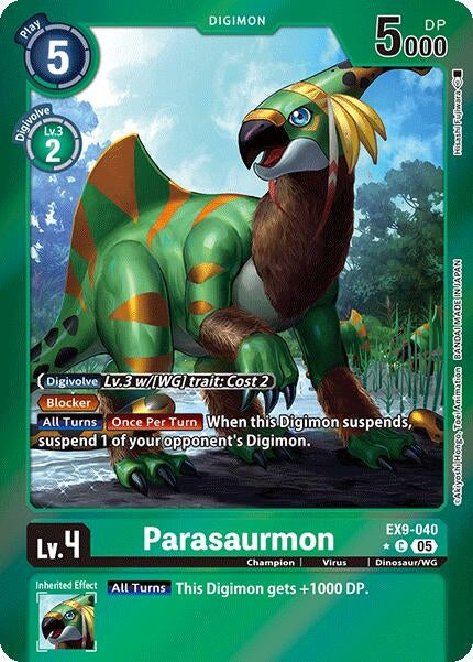 Image for Parasaurmon (Limited Foil) - Digimon Card Game