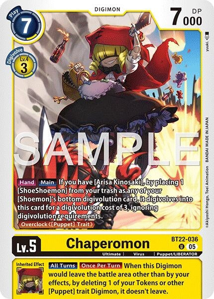 Image for Chaperomon - Digimon Card Game