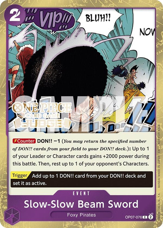 Image for Slow-Slow Beam Sword (Judge Pack Vol. 6) - One Piece Card Game