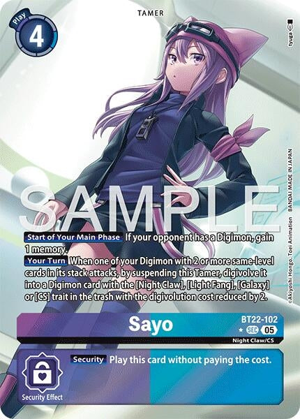 Image for Sayo (Alternate Art) - Digimon Card Game