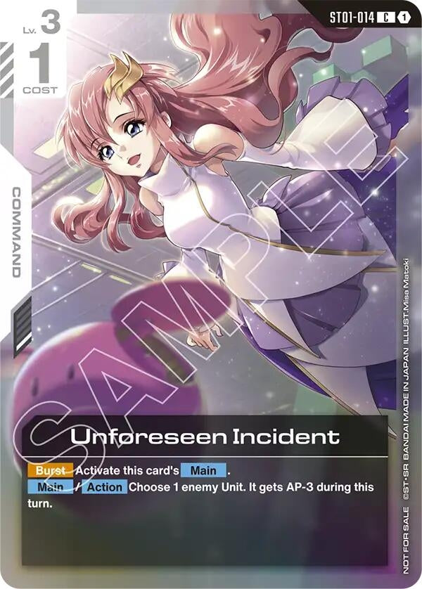 Image for Unforeseen Incident (Store Tournament Participant Pack 01) - Gundam Card Game