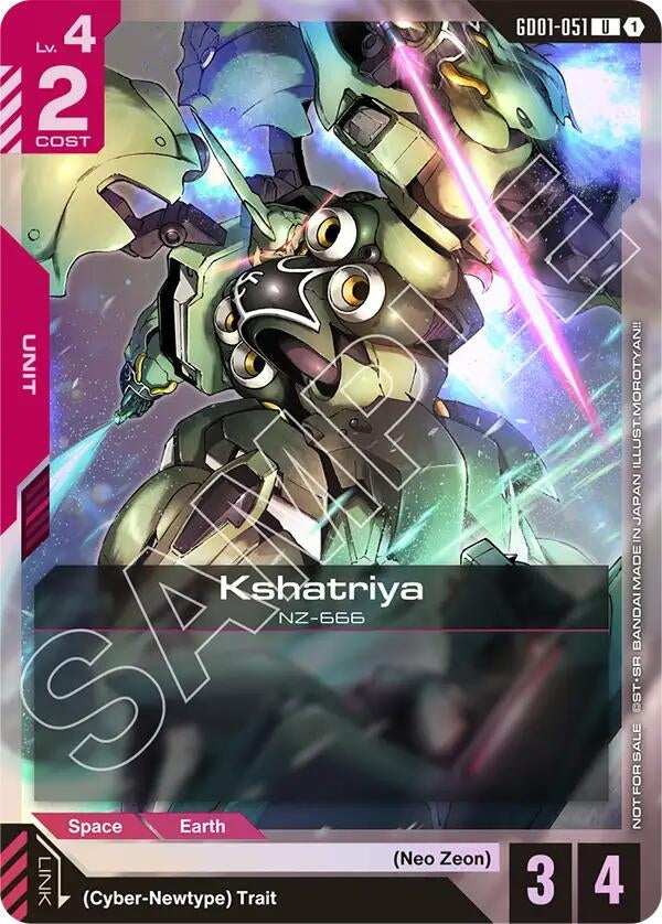 Image for Kshatriya (GD01-051) (Store Tournament Participant Pack 01) - Gundam Card Game