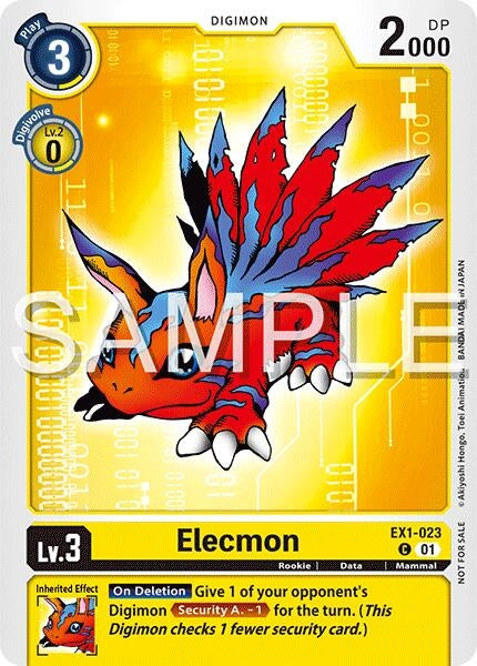 Image for Elecmon (EX1-023) (Time Stranger Demo Deck) - Digimon Card Game